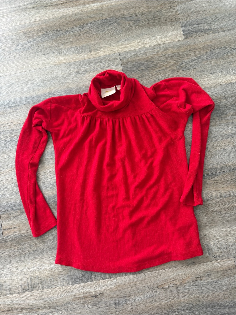 Anthropologie Maeve Red Turtleneck Cowl Sweater